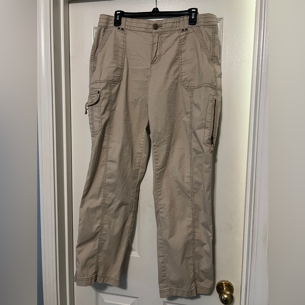 Natural Reflections Beige Cargo Pants